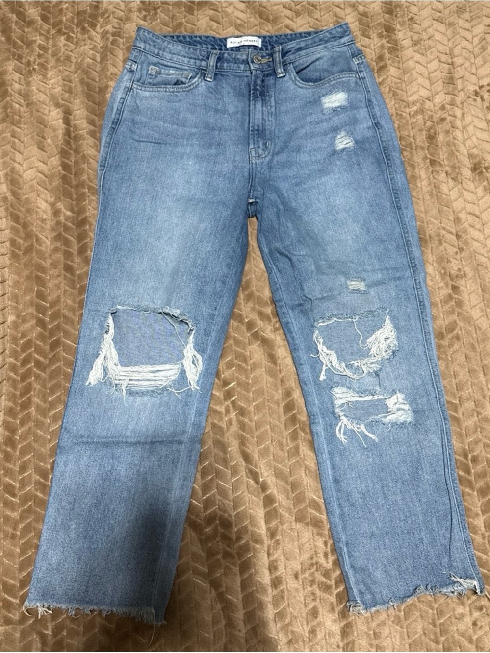 Flying Monkey Distressed Light Blue Women's Jeans